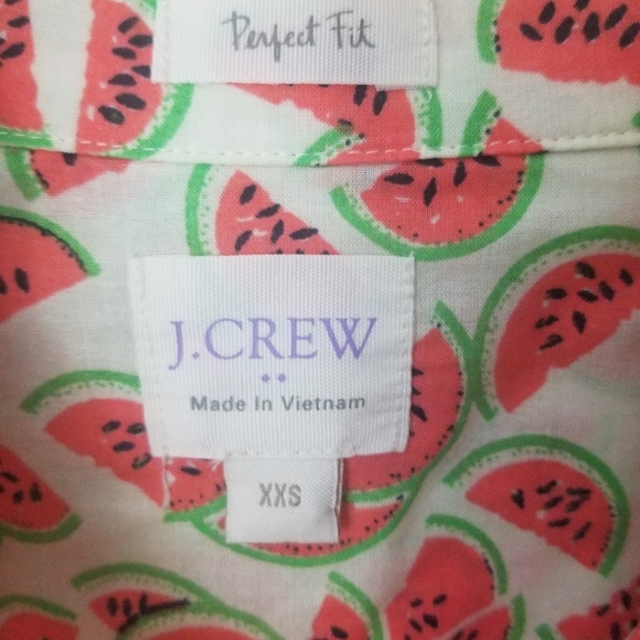 J Crew Factory Perfect Fit Watermelon Shirt XXS - Picture 8 of 8